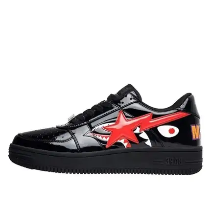 Bape estilo skate en blanco, zapatilla de firma de mujer