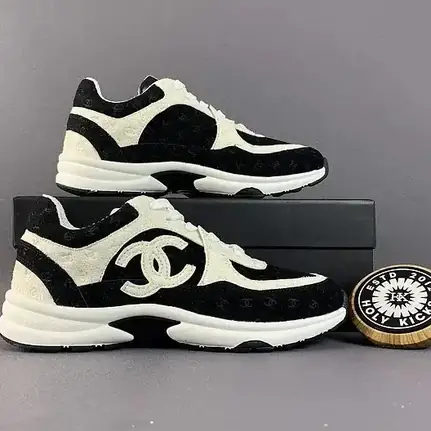 Chanel de suela gruesa en blanco · variante 2, zapatilla de firma de mujer
