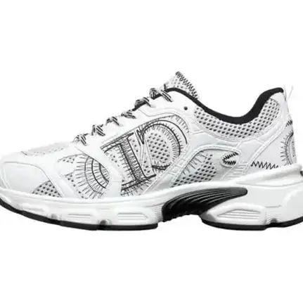 Dior B30 de suela gruesa en blanco, zapatilla de firma de mujer