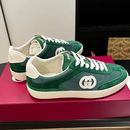 Gucci de perfil bajo en verde · variante 3, zapatilla de firma de mujer