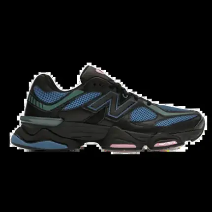New Balance 9060 de suela gruesa en negro, zapatilla de running de mujer