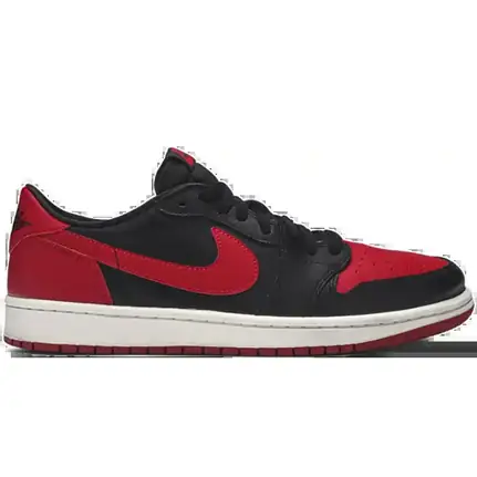 Nike Air Jordan 1 Low de perfil bajo en rojo, zapatilla de diario de mujer