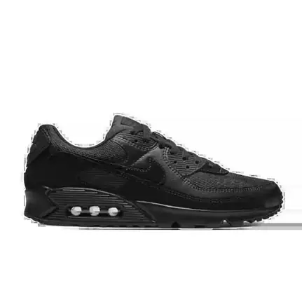 Nike Air Max 90 estilo skate en negro, zapatilla de running de mujer