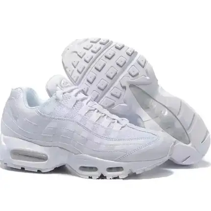 Nike Air Max 95 estilo skate en blanco, zapatilla de running de mujer