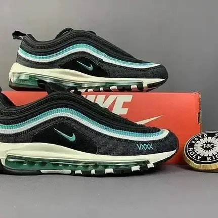 Nike Air Max 97 estilo skate en verde, zapatilla de running de mujer