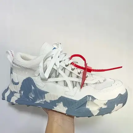 Off-White Vulcanized de suela gruesa en blanco, zapatilla de firma de mujer