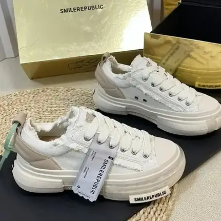 Smilerepublic Sr de suela gruesa en negro, zapatilla de suela alta de mujer
