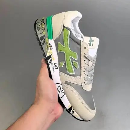 Premiata estilo skate en verde, zapatilla de diario de mujer