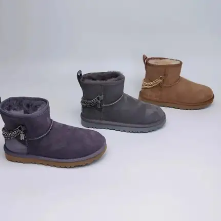 UGG Mini con botón lateral, bota de mujer