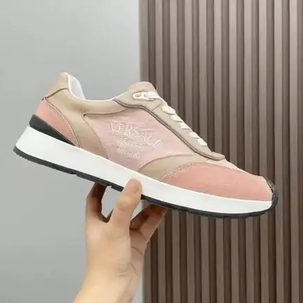 Versace Odisse de perfil bajo en rosa, zapatilla de diario de mujer